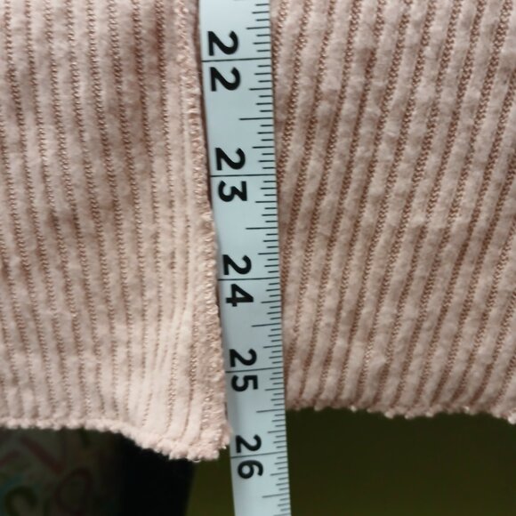 UEC Maurice's Cowl Neck Cinch Shoulder Sweater Blush Pink Ribbed Coquette sz 1X - Picture 13 of 13
